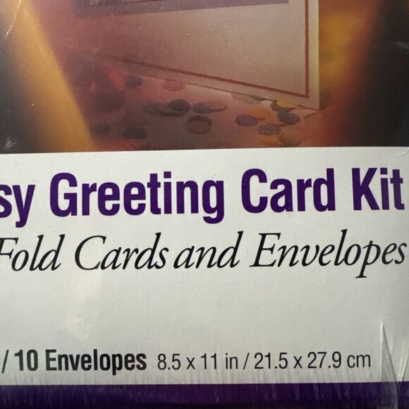 GLOSSY GREETING Card Kit 10 Bifold Cards/Envelopes 8.5 x11 New In Original Packs - Picture 5 of 5